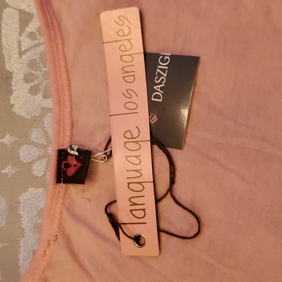 Sz L - Language Los Angeles Designer Brand Tank Tunic Beach Coverup Top BNWT - Picture 9 of 13